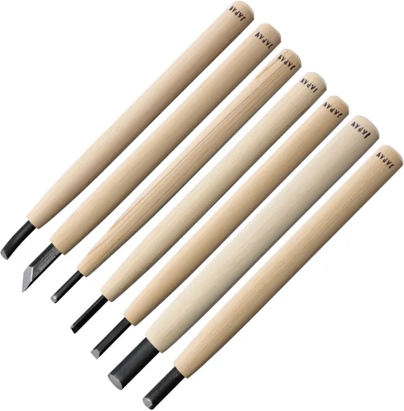 Yoshiharu Woodcarving Knife 7pcs Set YSH091