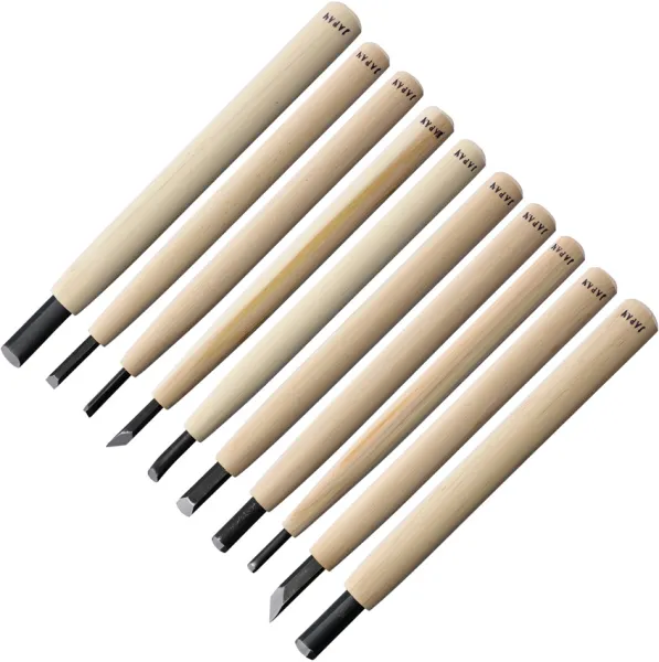 Yoshiharu Woodcarving Knife 10pcs Set YSH117