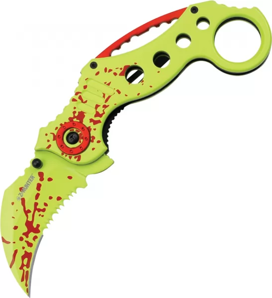 Z-Hunter Karambit A-O Linerlock Yellow ZB051GR
