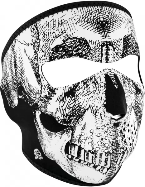 Zan Headgear Full Face Mask BW Skull ZHWNFM002