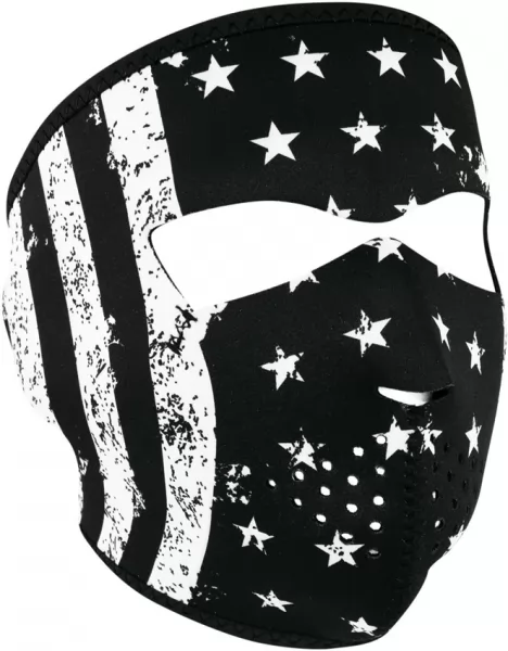 Zan Headgear Full Face Mask BW Flag ZHWNFM091