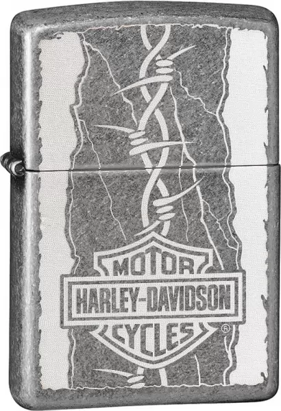 Zippo Harley Davidson Barbed Wire lights ZO00577