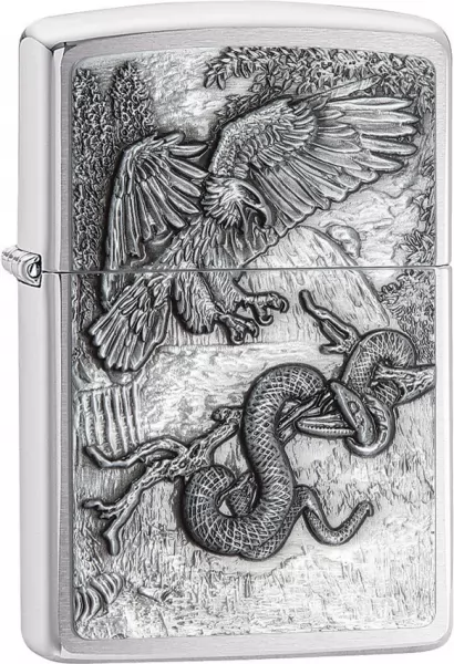 Zippo Eagle vs Snake lights ZO02238