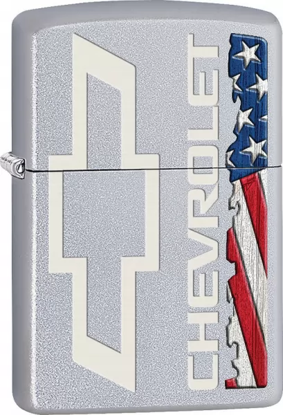 Zippo Chevrolet Bowtie-Flag Lighter lights ZO05606