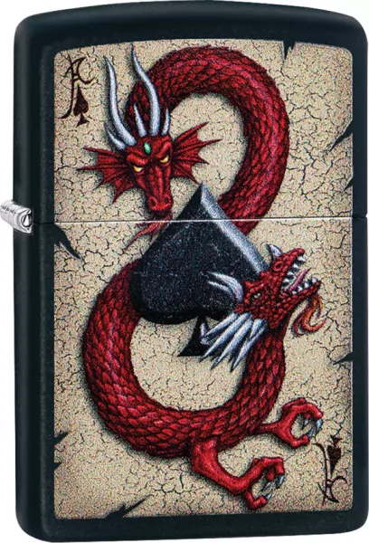 Zippo Dragon Ace Lighter lights ZO08716