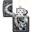 Zippo Skull Clock Design Lighter lights ZO08846
