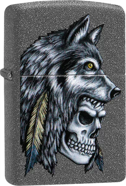 Zippo Wolf Skull Lighter lights ZO09071