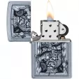 Zippo Steampunk King Spade Lighter lights ZO09085