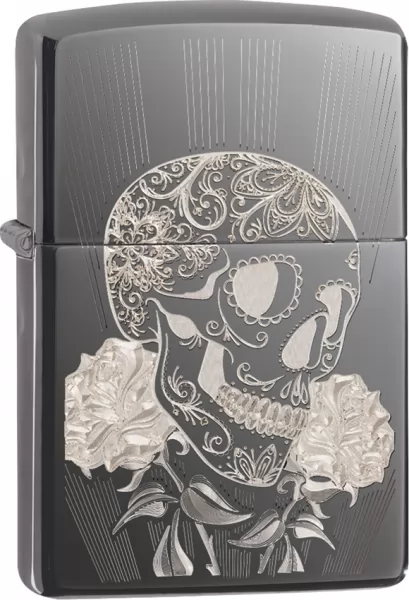 Zippo Fancy Skull Lighter lights ZO09137