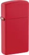 Zippo Slim Lighter Red Matte - ZO11633