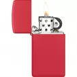 Zippo Slim Lighter Red Matte lights ZO11633