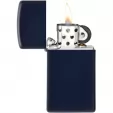 Zippo Slim Lighter Navy Matte lights ZO11639