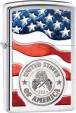 Zippo American Stamp on Flag - ZO11983