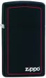 Zippo Slim Black Red Border - ZO12050
