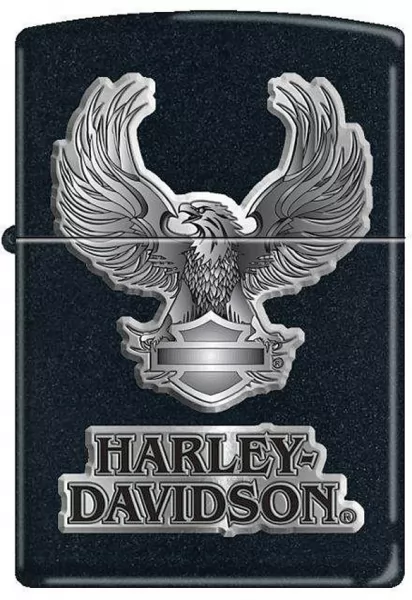 Zippo Harley Black Eagle lights ZO12845