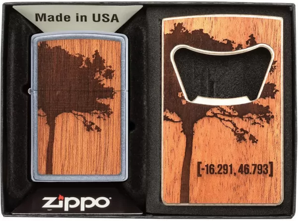 Zippo Woodchuck Lighter Gift Set lights ZO13010