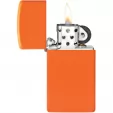 Zippo Slim Lighter Orange lights ZO13335