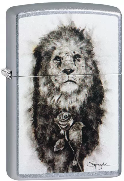 Zippo Spazuk Lion Lighter lights ZO13722