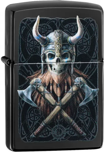 Zippo Anne Stokes Viking Skull lights ZO13829