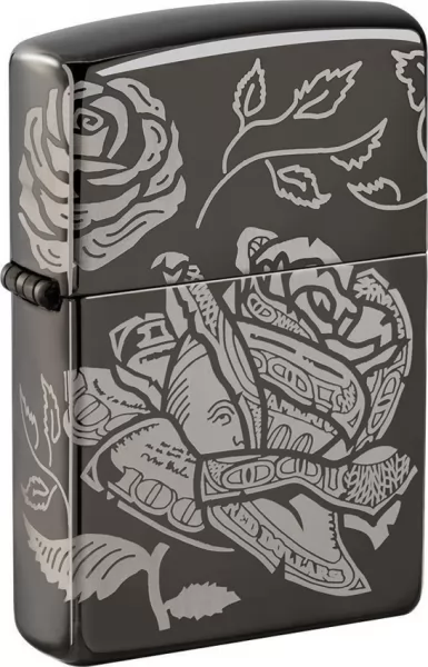 Zippo Currency Rose Lighter lights ZO14358