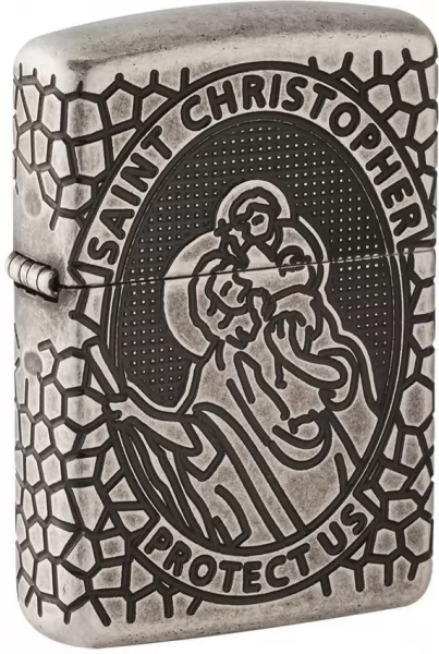 Zippo St. Christopher Lighter lights ZO14362