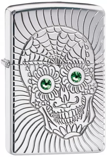 Zippo Armor Sugar Skull Lighter lights ZO14414