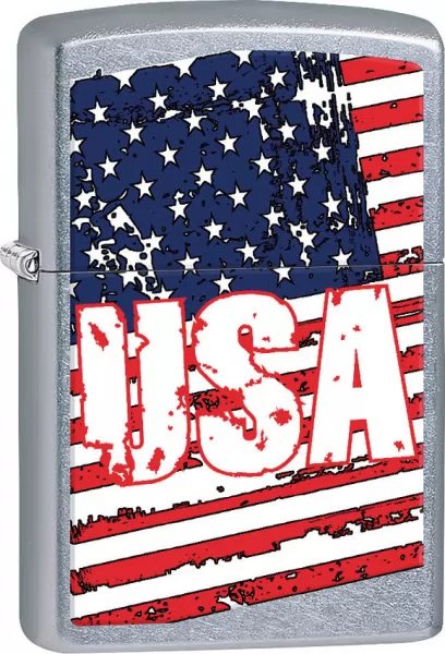 Zippo USA Flag Lighter lights ZO15230