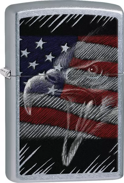 Zippo Eagle-Flag Lighter lights ZO15259