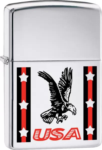 Zippo USA Ribbon-Eagle Lighter lights ZO15326