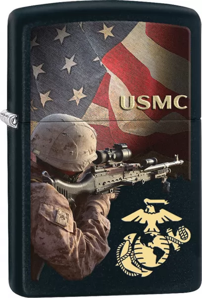 Zippo USMC Lighter lights ZO15330