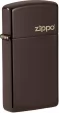 Zippo Slim Brown Zippo Logo - ZO16823