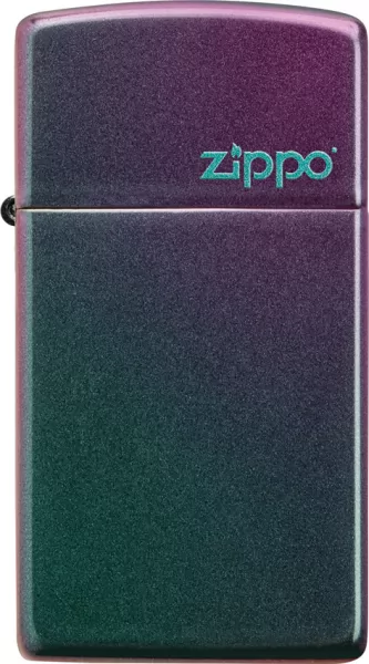 Zippo Slim Iridescent Zippo Logo lights ZO16824