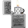 Zippo Jim Beam Pewter Logo Lighter ZO16928 Chrome