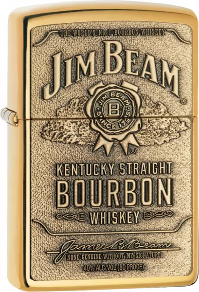 Zippo Jim Beam Brass lights 16929
