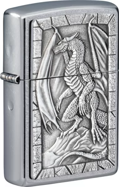 Zippo Dragon 2 Emblem Lighter lights ZO17218