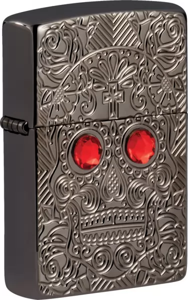 Zippo Crystal Skull Lighter lights ZO17234
