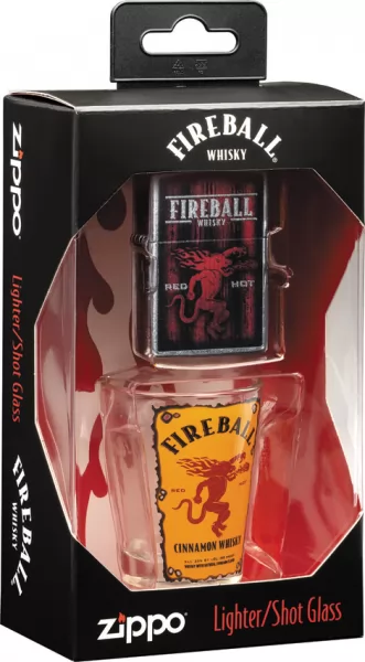 Zippo Fireball Shot Glass Set lights ZO17429