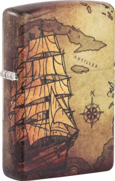 Zippo Pirate Ship Lighter lights ZO17497