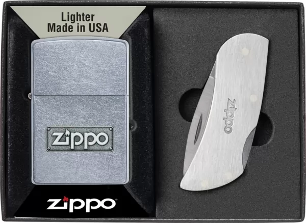 Zippo Lighter and Knife Set lights ZO17758