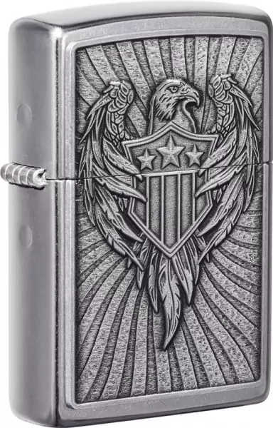 Zippo Eagle Emblem Lighter lights ZO19976