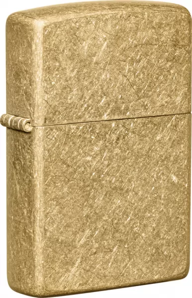 Zippo Classic Tumbled Brass lights ZO20437