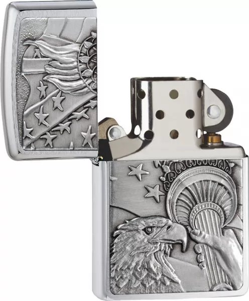 Zippo Patriotic Eagle lights ZO20895