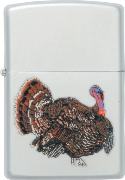 Zippo Wild Turkey Lighter ZO23482 Satin Chrome Body