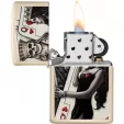 Zippo Skull King Queen Lighter lights ZO23705