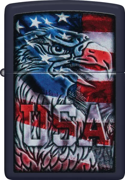 Zippo Eagle Flag Lighter lights ZO23780