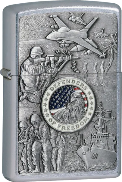 Zippo ZO24457 Joined Forces Emblem Street Chrome