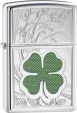 Zippo Lucky Four Leaf Clover Windproof Lid Lighter