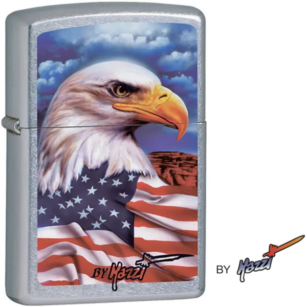 Zippo Mazzi Freedom Watch Eagle American Flag ZO24764