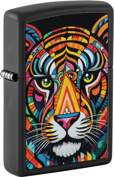 Zippo 218 Colorful Tiger Design lights ZO26215