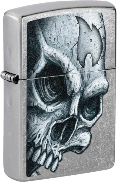 Zippo Skull And Flame Design lights ZO26923